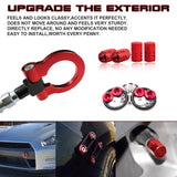 Set Towing Hook+Tire Valve Caps+Quick Release Fasteners For Nissan 370z 2013-18