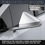 x xotic tech Door Side Rearview Mirror Cover Caps Protection Compatible with Tesla Cybertruck 2024 2025 Left & Right Exterior Accessories, (2PCS, Matte Carbon Fiber Pattern)