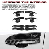 Glossy Black W/Smart Key Hole Door Handle + Bowl Trim For Toyota Corolla 2020-24