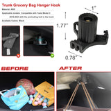 2PCS Aluminum Rear Trunk Tote Grocery Bag HandBag Organizer Holder Strong Load Capacity Hanger Hook Compatible with Tesla Model 3 2018-2023