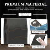 2-Bottle Leather Wine Tote Bag Protector Champagne Gift Bag with Handle For Gift