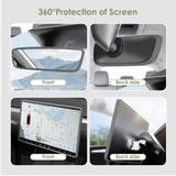 2pcs/Set Screen Edge Rearview Mirror Protector Trim Frame For Tesla Model 3 Y