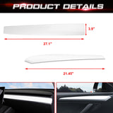 Set Gloss White Dashboard + Door Panel Trim For Tesla Model 3 2021-2023 & Model Y 2020-up