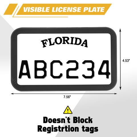 x xotic tech Motorcycle Silicone License Plate Frames, Motorbike License Plate Holder, Rust Proof, Rattle Proof, Weather Proof