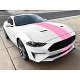 Double-Dual Sport Racing Vinyl Stripe Graphics Hood Roof Trunk Bumper Decal Sticker,Compatible with Ford Mustang 2015-2023