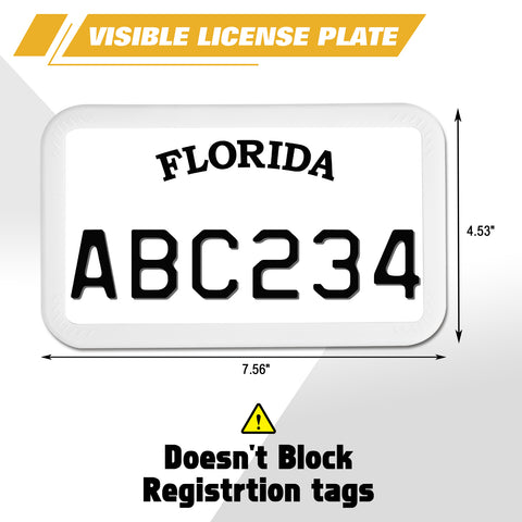 x xotic tech Motorcycle Silicone License Plate Frames, Motorbike License Plate Holder, Rust Proof, Rattle Proof, Weather Proof