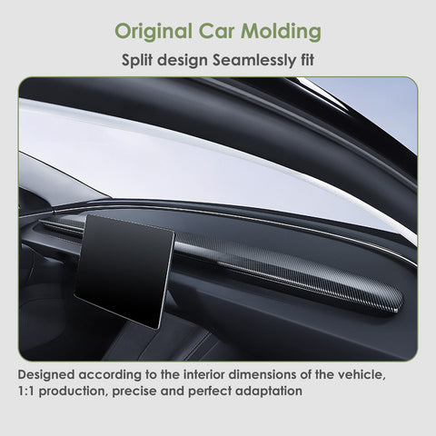2pcs/Set Dashboard Panel Wrap Decor Cap for Tesla Model 3/Y Highland Juniper