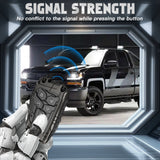 x xotic tech Mech Style Heavy Metal Key Fob Cover Compatible with Chevy Silverado 1500, GMC Sierra 1500 2022-2025, Chevrolet Tahoe 2024-2025, Zinc Alloy Key Case Protector Shell Keychain