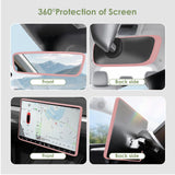 2pcs/Set Screen Edge Rearview Mirror Protector Trim Frame For Tesla Model 3 Y