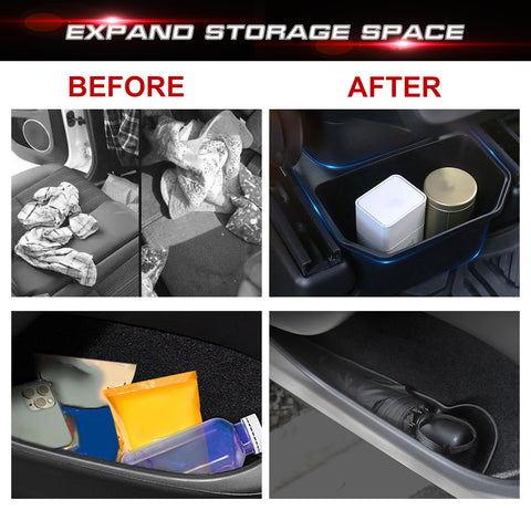 Rear Seat Middle Door Armrest Storage Box Container For Tesla Model Y 2020-2023