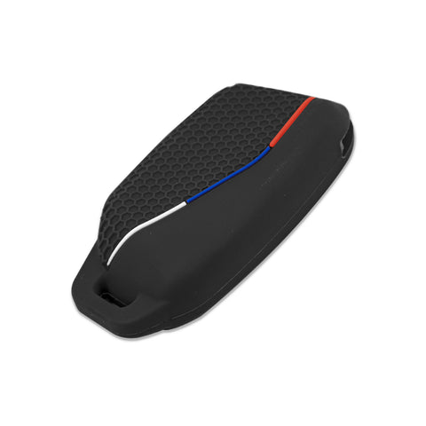 x xotic tech Soft Silicone Key Fob Cover Case Compatible with BMW X7 IX I5 M60 X5 X6 IX I7 5 7 Series 2023 2024 2025 2026, Intelligent Car Side Button Smart Key Protector
