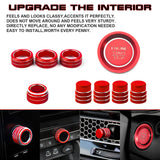 Red Console AC Knob +Engine Start +Navigation Switch Cover For Honda Civic 2022+