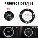 Keyless Engine Push Start Button & Surrounding Ring For Dodge Charger Challenger