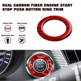 Red Genuine Carbon Fiber Engine Ignition Button Ring For Infiniti Q60 2014-2019