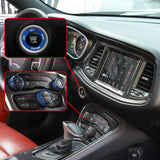 Engine Start Button AC Radio Switch Knob Ring Cover For Dodge Charger Challenger