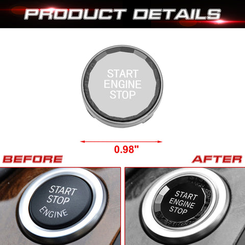 Silver Engine Start/Stop Switch Button Cover For BMW 1 3 5 Series E Chassis