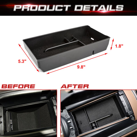 Black Console Armrest Box Insert Storage Case For Mercedes-Benz E Class 2021-23