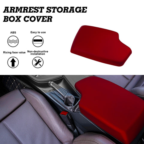 Inner Armrest Storage Box Cover Trim Center Console Protector Cap, Sporty Red, Compatible with BMW 3 Series F30 F34 320i 328i 335i 2013-2019 4 Series F32 428i 430i 435i 2014-2020