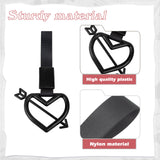 x xotic tech JDM Cupid's Arrow Shaped Tsurikawa Subway Train Bus Handle Straps Drift Charm Rear Bumper Warning Loops Ring for Cars, SUV Interior Exterior Decoration