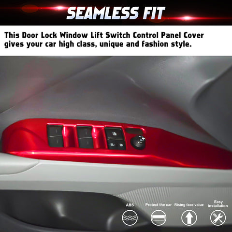 4pcs/Set Window Lift Switch Panel Overlay Trim Fit Toyota Camry 8th Gen 2018-25