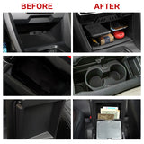 Armrest Box Hidden Storage Case Insert Tray Cup Holder For Honda Civic 10th Gen