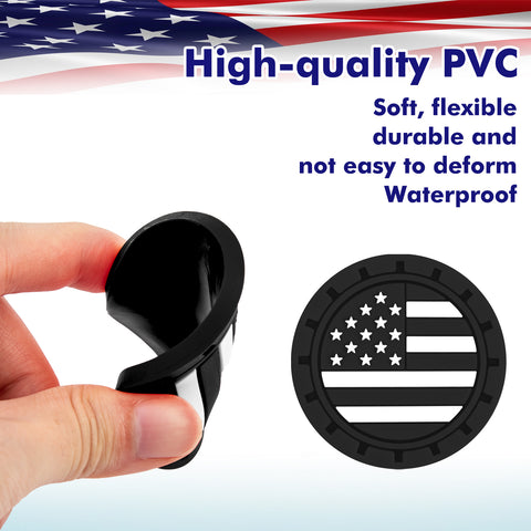 2.75 Inches USA Flag Style Anti Slip Drink Cup Holder Insert Mat Universal Fit