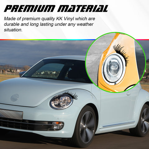 Xotic Tech CarLashes Car Headlight Eyelashes Stickers Fashion Fake Cute Decal Universal for Car Truck Headlamp Headlight