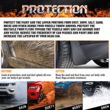 x xotic tech 4PCS Car Front & Rear Mud Flap Splash Guards Fender Flare Mudguard Dirt Slush Trap Protector w/Hardware Accessories Compatible with Honda Civic 2022 2023 2024 2025