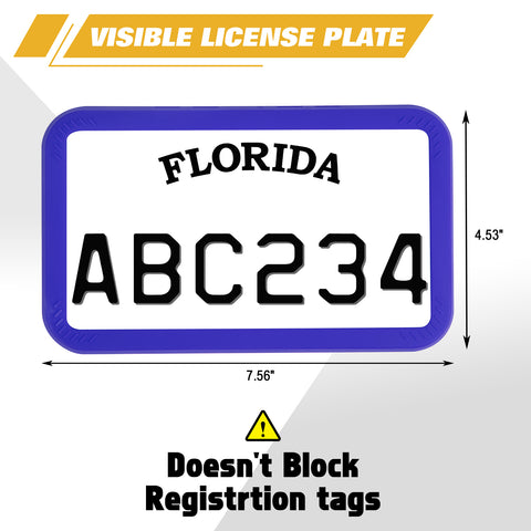 x xotic tech Motorcycle Silicone License Plate Frames, Motorbike License Plate Holder, Rust Proof, Rattle Proof, Weather Proof