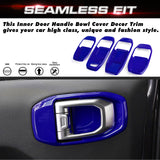 x xotic tech Door Handle Bowl Cover Decor Trim for Jeep Wrangler JL JLU 2018-up Gladiator JT 2020-up Interior Accessories(4Pcs)