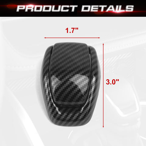 Carbon Fiber Black & Red Auto Gear Shift Knob Trim For Toyota Highlander 2020-UP