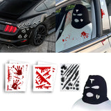 Xotic Tech Car Funny Decoration Spoof Balaclava Face Headrest Cover, Scary Bank Robber Costume Front Seat Head Rest Protector, Halloween Bandit Mask Auto Accessories Universal for Most Car-White