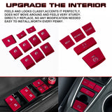 Red P Brake Hold + Window Switch Sticker Cover Combo Trim For Toyota Camry 2018+