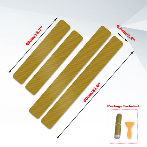 3D/4D Carbon Fiber Texture Door Sill Vinly Scratch Protection Cover Sticker