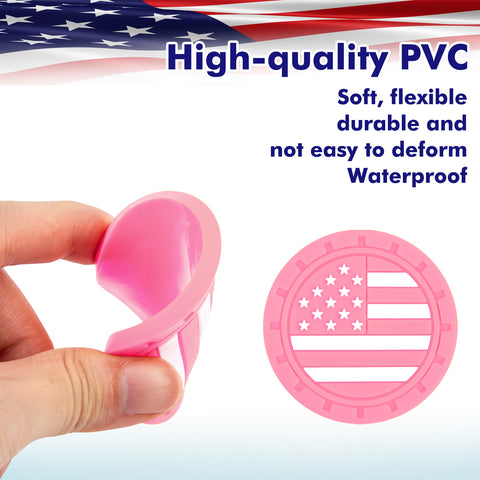 2.75 Inches USA Flag Style Anti Slip Drink Cup Holder Insert Mat Universal Fit