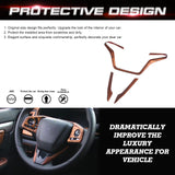 Inner Peach Wood Grain Steering Wheel Frame Cover Trim For Honda CR-V 2017-2022