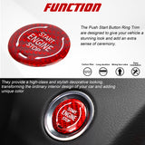 x xotic tech Real Carbon Fiber Push Start Button Trim, Engine Start Stop Button Ignition Button Cover Compatible with Cadillac XT4 2019+ XT6 CT5 2020+ or Corvette C8 2020 2021 2022 2023 2024 2025