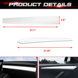 White Center Console Steering Paddle Shifter Door Panel Trim For Model Y 2021-23