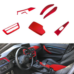 Red Center Console Stripe IDrive Button Gear Panel Cover For BMW 3 Series 12-18