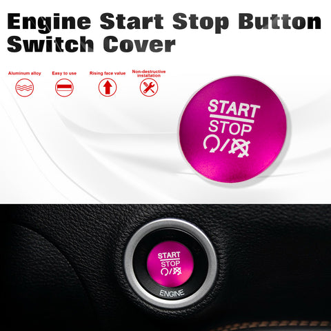 Alloy Engine Start Stop Push Button Cover For Dodge Charger Challenger 2010-2022