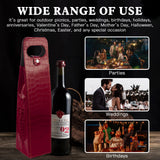 Portable Bottle Wine Gift Bag Champagne Beer Holder for Picnic Party, Christmas