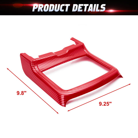 Carbon Fiber Texture Central Cup Holder Frame Trim Cover For Dodge Charger 2011-23
