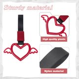 x xotic tech JDM Angel Wing Shaped Tsurikawa Subway Train Bus Handle Straps Drift Charm Rear Bumper Warning Loops Ring for Cars, SUV Interior Exterior Decoration