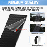 Carbon Fiber Style Door Window Pillar Trim Decals For Honda Accord Sedan 08-2012