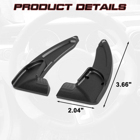 Black Forged ABS Paddle Shifter Extension For Dodge Charger Chrysler 300 2015-21