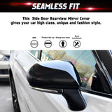 Glossy Black Door Side Rear View Mirror Cover Trim For Toyota Camry 2018-2026