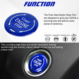 x xotic tech Real Carbon Fiber Push Start Button Trim, Engine Start Stop Button Ignition Button Cover Compatible with Cadillac XT4 2019+ XT6 CT5 2020+ or Corvette C8 2020 2021 2022 2023 2024 2025