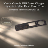 Wood/Carbon Look Console USB Port Charger Switch Panel Cover For Honda CRV 2023+