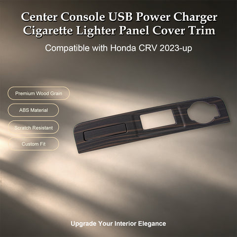 Wood/Carbon Look Console USB Port Charger Switch Panel Cover For Honda CRV 2023+