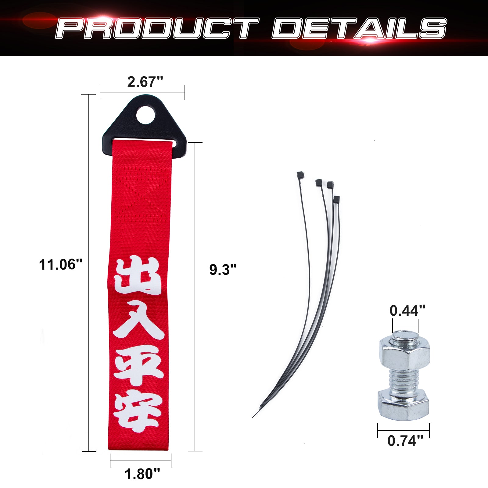 thumbnail image 2 of Awesome Miniatures Blue Aluminum Bumper Tow Hook Kit For Honda Fit 2009-2013 – JDM Style 2 of 6